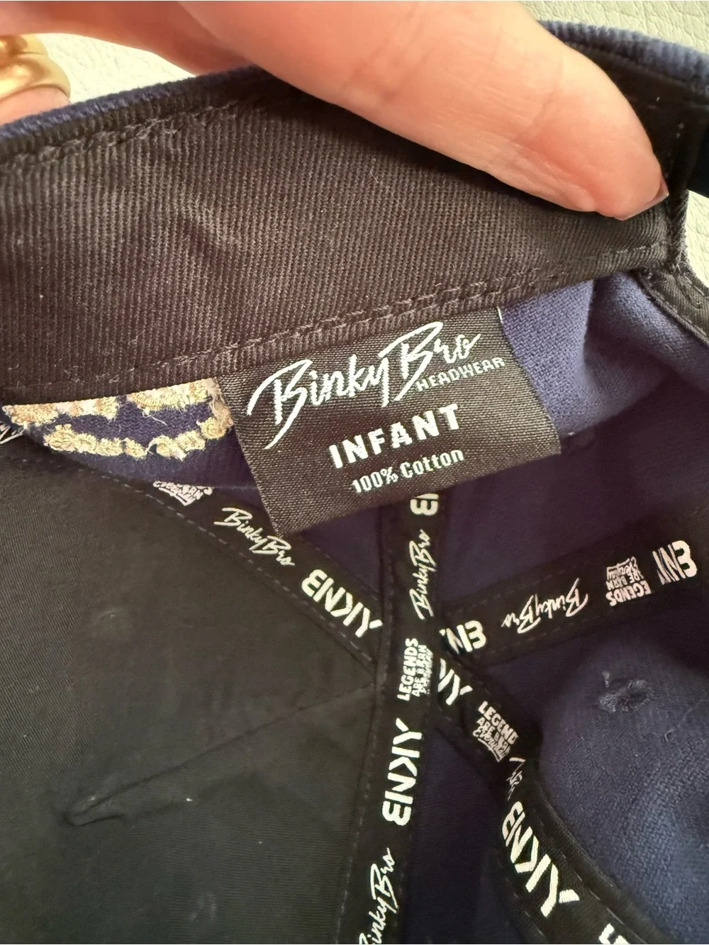Binky Bro The Cape SnapBack Hat Infant Baby Size Navy Blue
